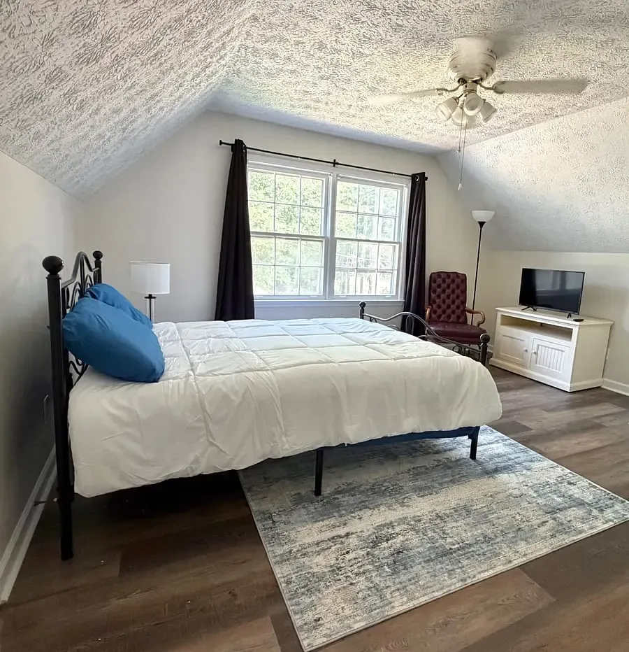 Upstairs bedroom furnishings