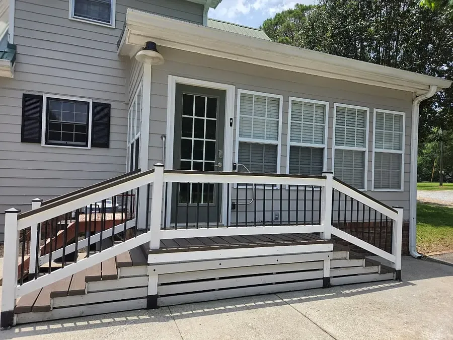 Rear porch and access ramp